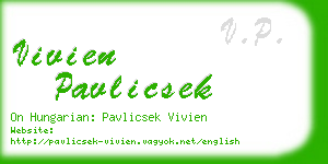 vivien pavlicsek business card